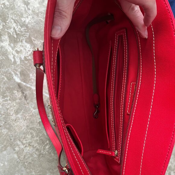 Dooney & Bourke Classic Red Tote - Picture 4 of 6
